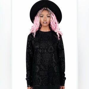 Unisex Killstar Unholy Sabbath Hoodie | Black | Long | XS | Gothic